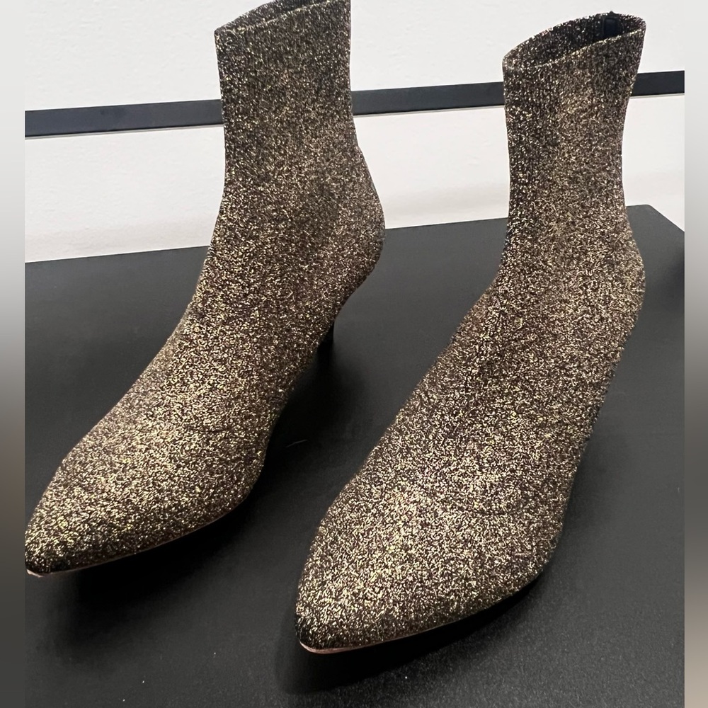 Loeffler Randall Kassidy Glittering Gold Ankle Boots